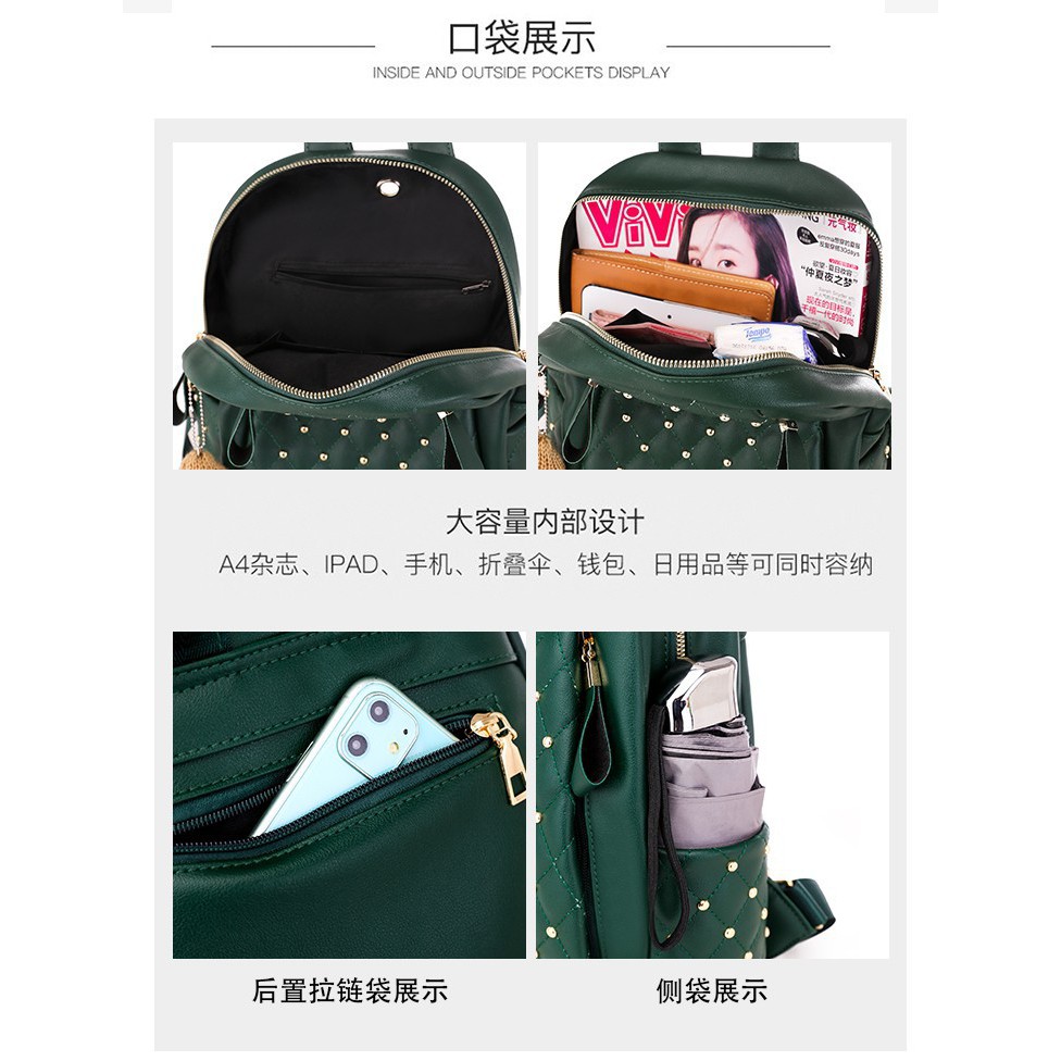 JK 860 U4688 1KG MUAT 2PCS TAS RANSEL BACKPACK FASHION IMPORT C8240