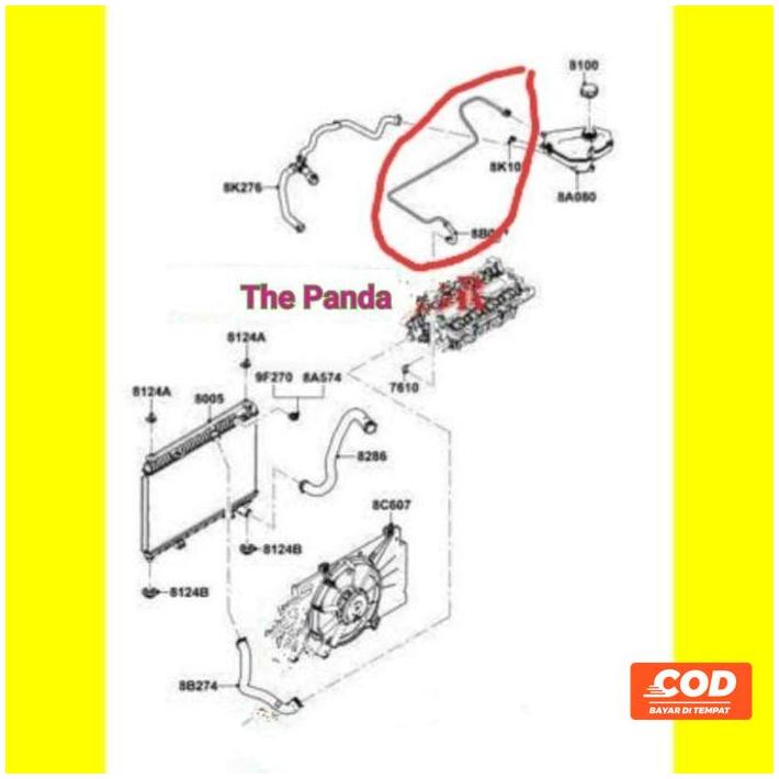Pipa Tabung Radiator Panjang Ford Fiesta Selang Tabung Radiator Fiesta (( Kode 072))