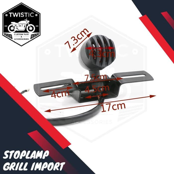 Stoplamp Lampu Belakang Grill Motor Custom W175 Benelli XSR Japstyle