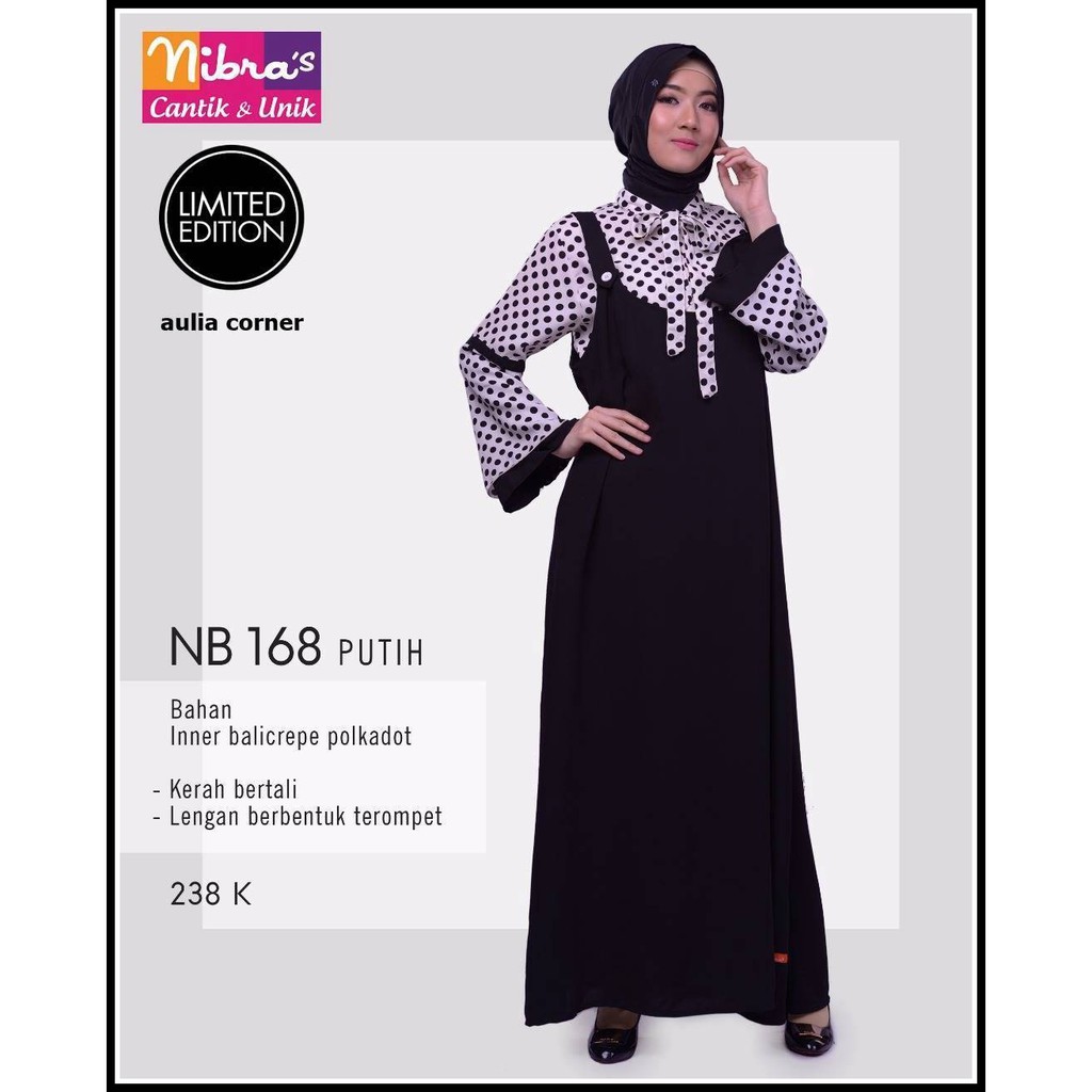 Baju Gamis Pesta Nibras NB 168 Putih Baju Wanita Terbaru Model Baju Gamis Modern