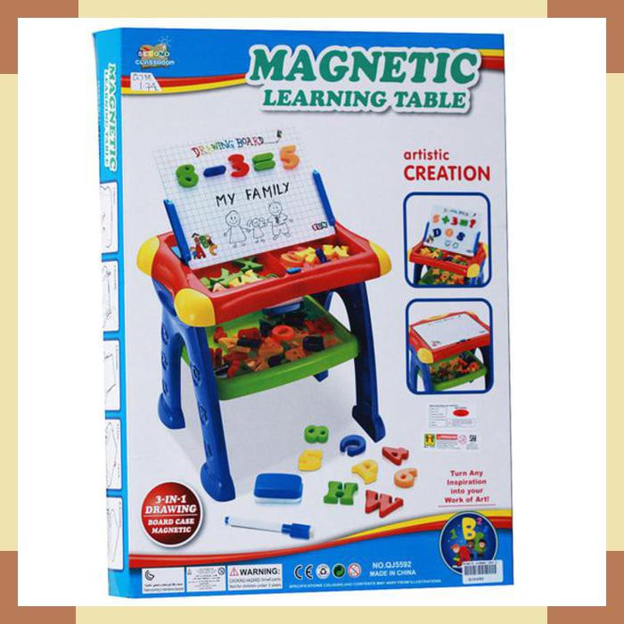 

Mainan Edukasi Anak - Magnetic Learning Table Board Papan Tulis Magnet