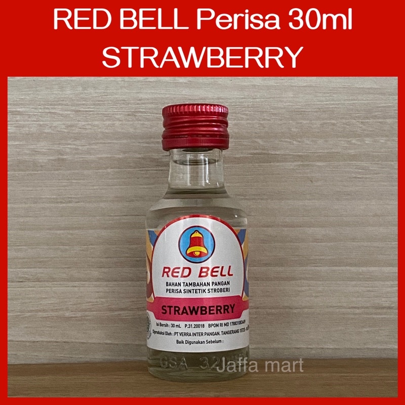 RED BELL Essence / Perisa 30ml BOTOL KACA - STRAWBERRY
