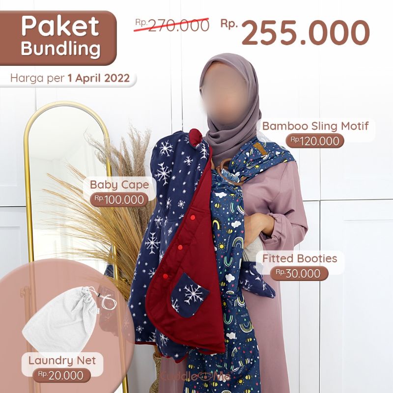 Paket Kado Lahiran Cuddleme | Paket Hemat Cuddleme | Paket Gendongan Cuddleme | Cuddleme Bamboo Slin