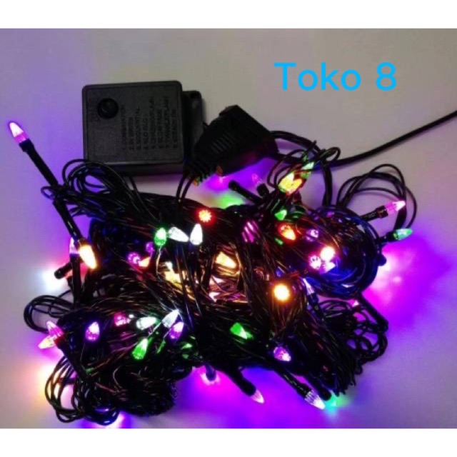 Lampu tumblr/lampu natal led/tumblr light/tumblr led 7warna lancip/roket/Kabel Hitam