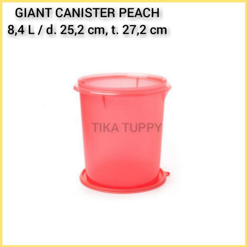 PROMO GIANT CANISTER PEACH TUPPERWARE ORIGINAL