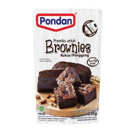 Pondan Brownies Kukus / Panggang Instan 230 Gr