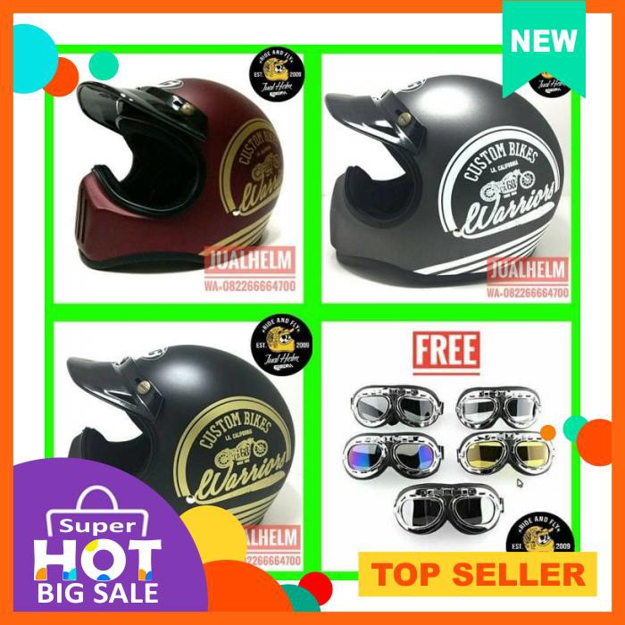 Helm Cakil Hbc Custom Bikes+Free Google Promo Terbatas !!!