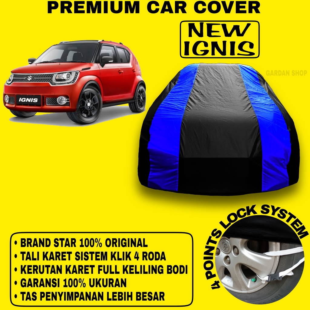 Body Cover NEW IGNIS Sarung Strip BIRU Penutup Pelindung Bodi Mobil New Ignis PREMIUM