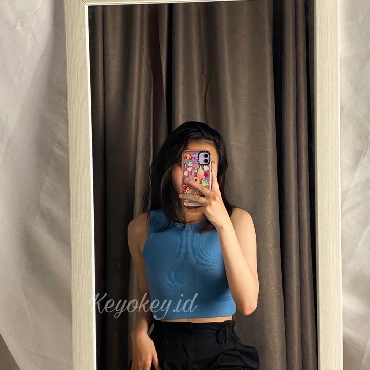 ❃ chloe rib crop top / rib top / crop top / baju rajut / tank top ☇