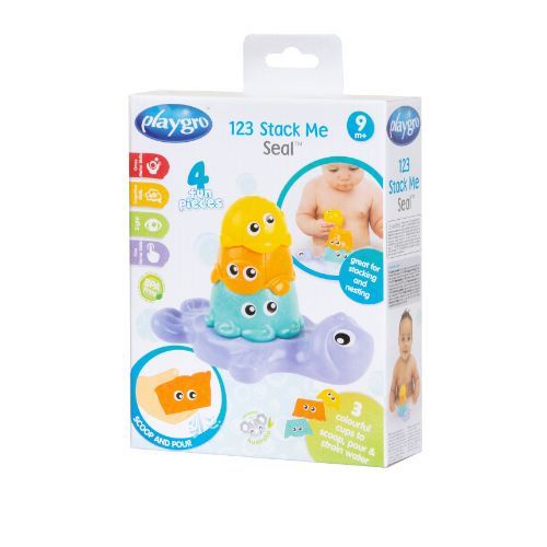 Playgro 123 Stack Me Seal - Mainan Mandi Anak