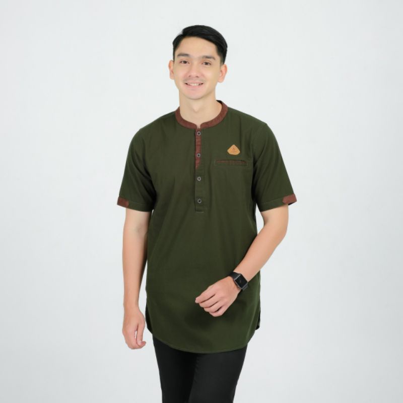 KOKO KURTA Ukuran JUMBO XXL BERKUALITAS WARNA PUTIH ARMY TAN ABU NAVY MAROON