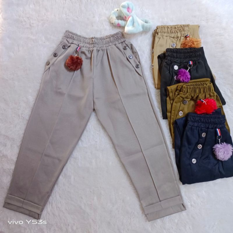 celana anak perempuan BAGGY PANT  termurah 3-12 tahun/celana panjang anak perempuan kekinian terbaru