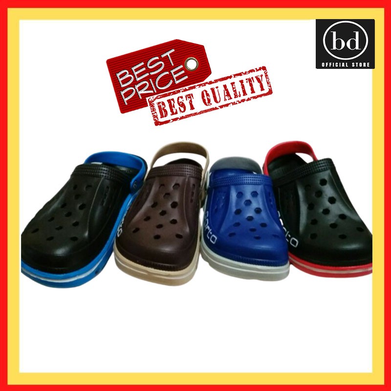 Sepatu Sandal casual slip on slop Karet jalan Pria dewasa crocs terbaru import qality murah awet s46