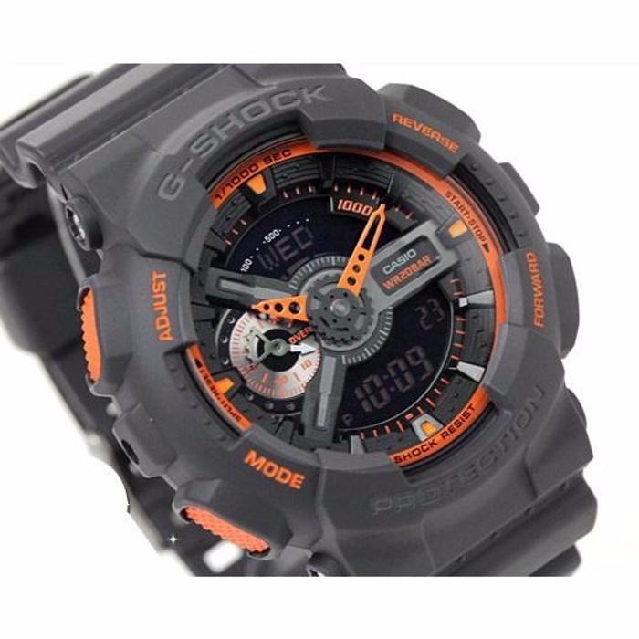 Best Seller  Jam Casio Ga-110 G-Shock Gshock Grey Orange Original Bm