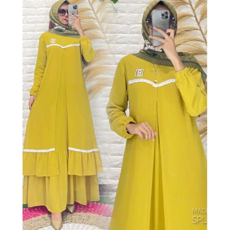 GAMIS MALAYSIA OUTER MIX RENDA-GAMIS TERBARU-GAMIS SERAGAMAN