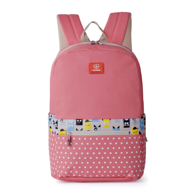 Tas Backpack Wanita Terbaru Pink Salem Cantik Stylish | Tas Ransel Perempuan Kekinian | Tas Gendong Cewek | Tas Kasual Sekolah Kerja