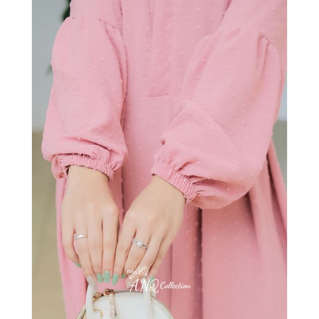 New Arrivall Syamila dress Ori ANQ Collection/gamis ANQ cringcel Ruby