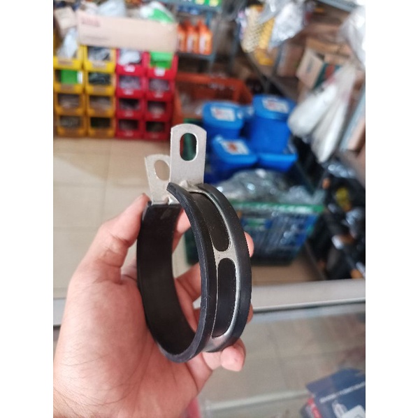 gantungan kenalpot ninja r rr besi kenalpot ninja