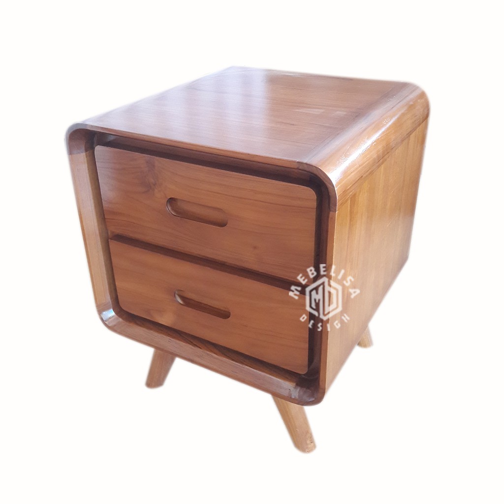 Bedside Table, Meja Lampu Tempat Tidur, Meja Nakas laci