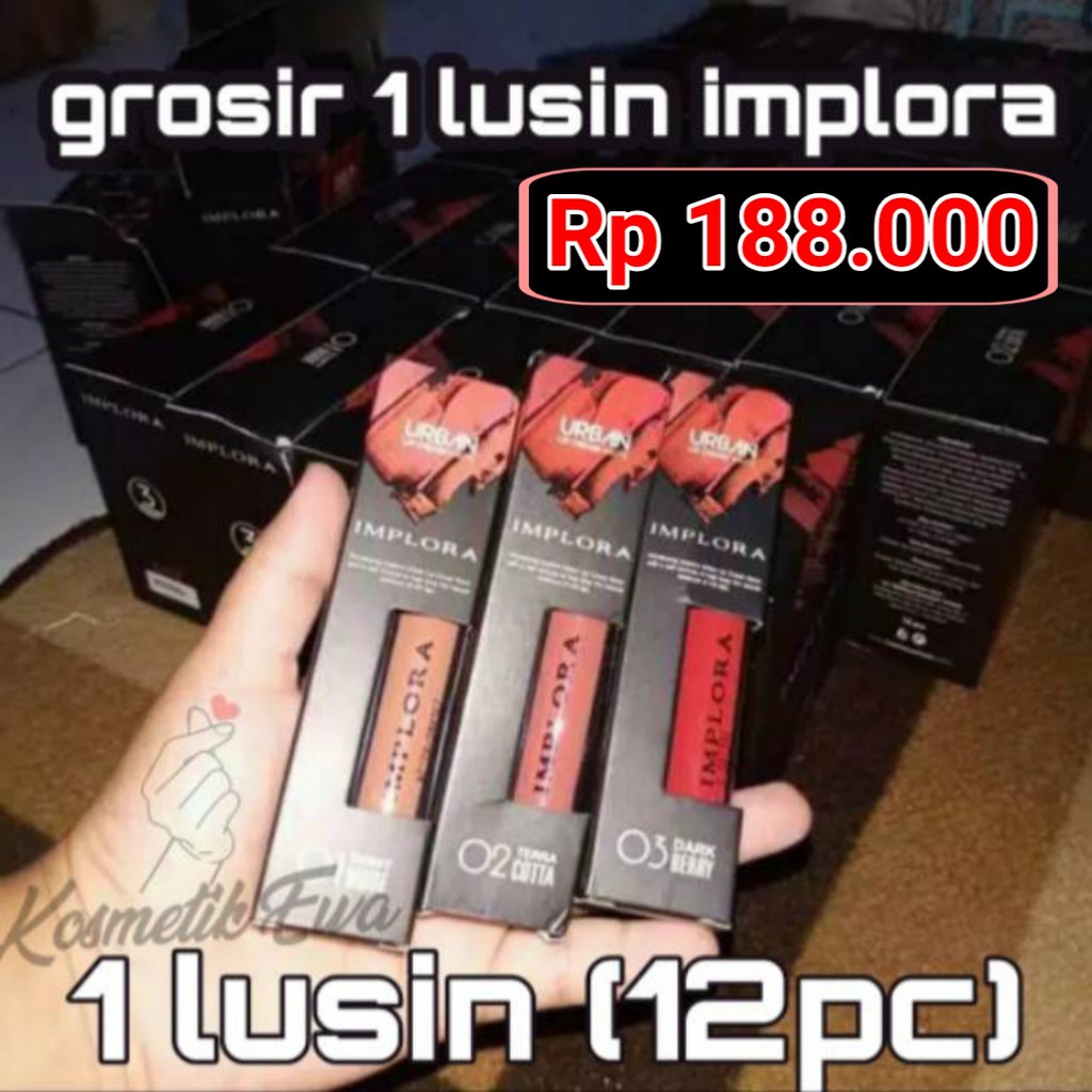IMPLORA -1 Box / 1 LUSIN LIPSTIK IMPLORA / LIPCREAM IMPLORA GROSIR ❤ BPOM ❤