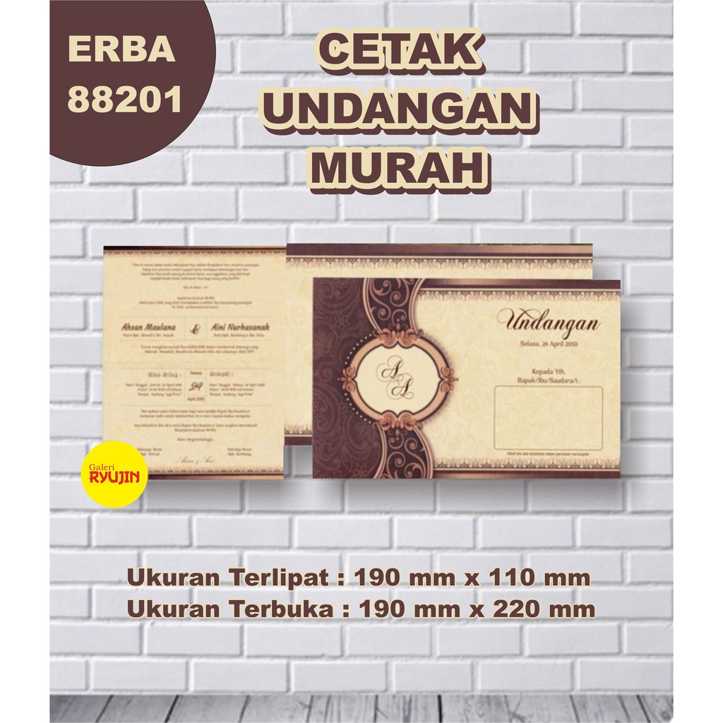 

Cetak Undangan Murah ERBA 88201