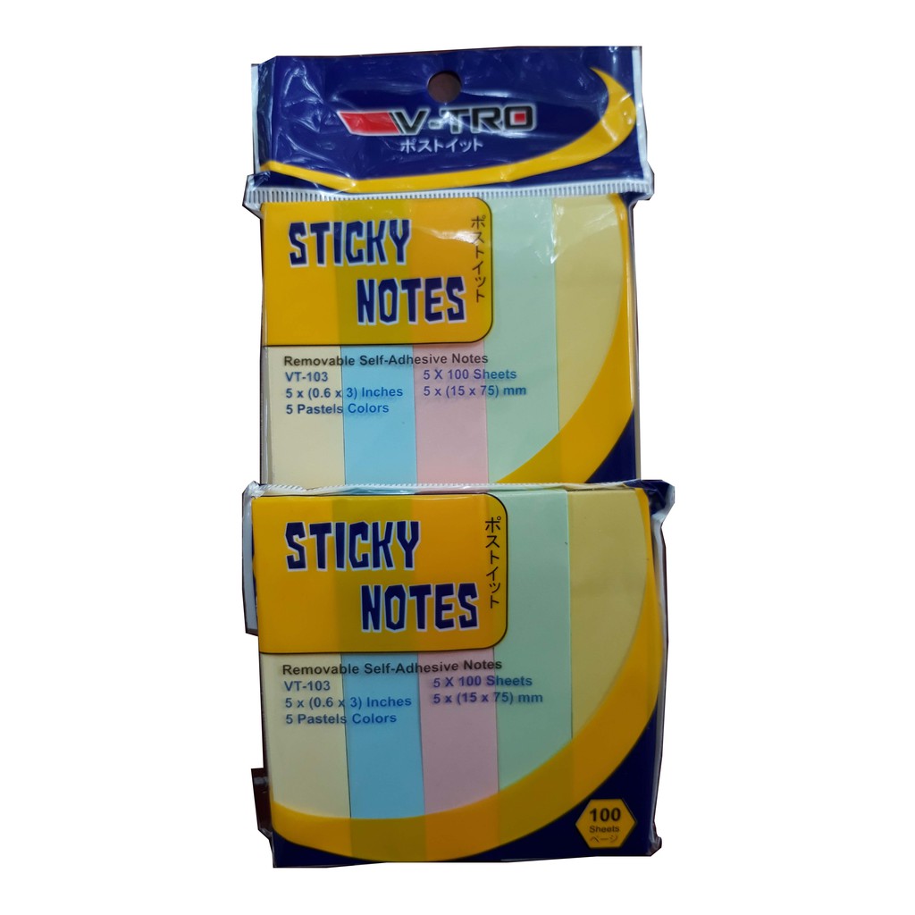 

STICKEY NOTES V-TRO TYPE VT-103 15X75MM