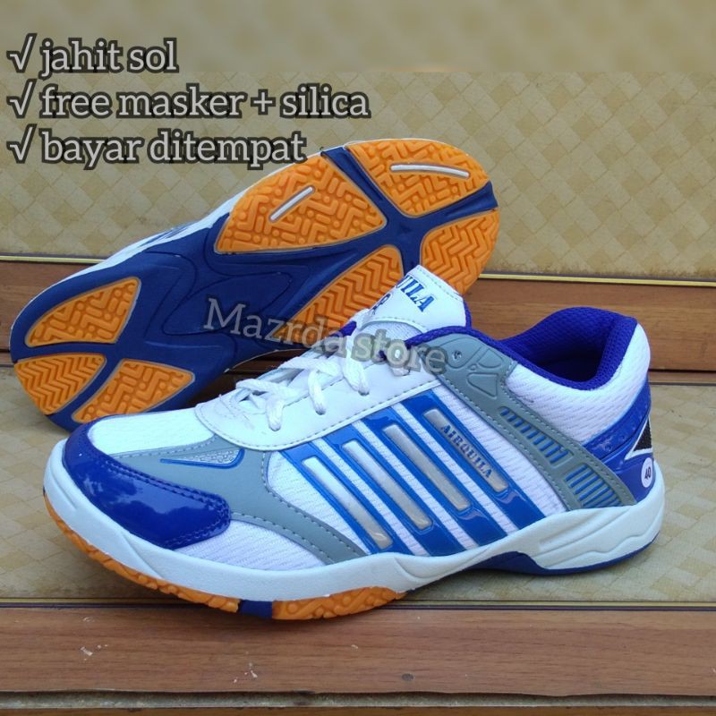 [12.12 BIRTDAY SALE] JAHIT SOL SEPATU PRIA/ SEPATU BADMINTON DAN SPORTS/FREE MASKER