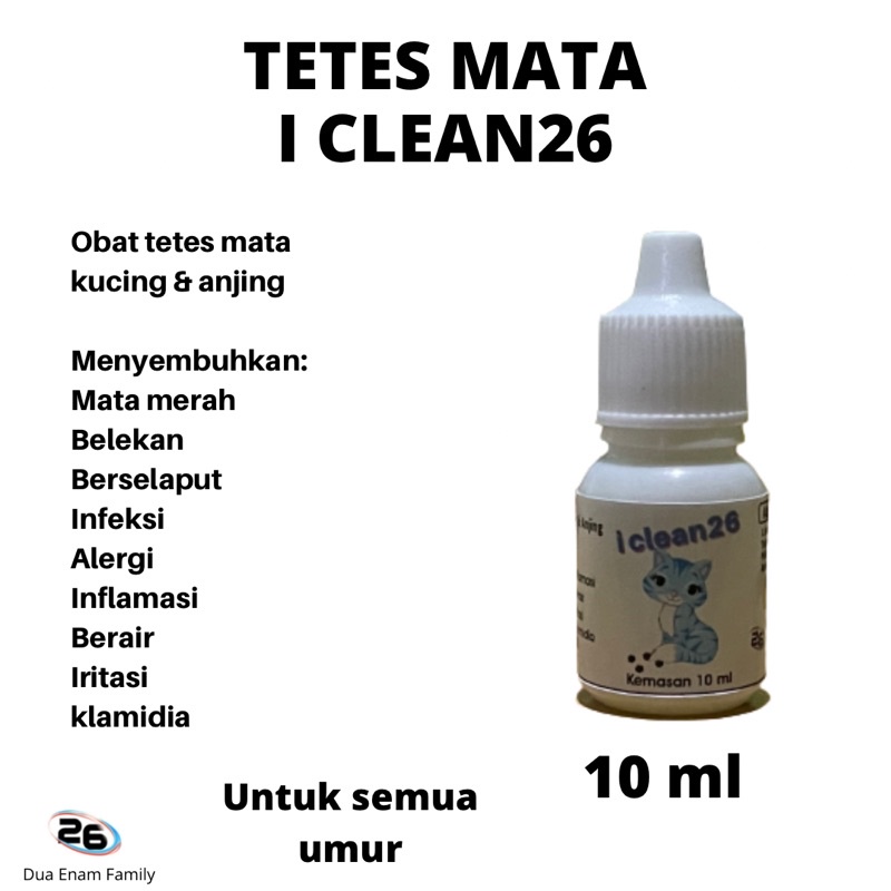 obat tetes mata anjing kucing I CLEAN26