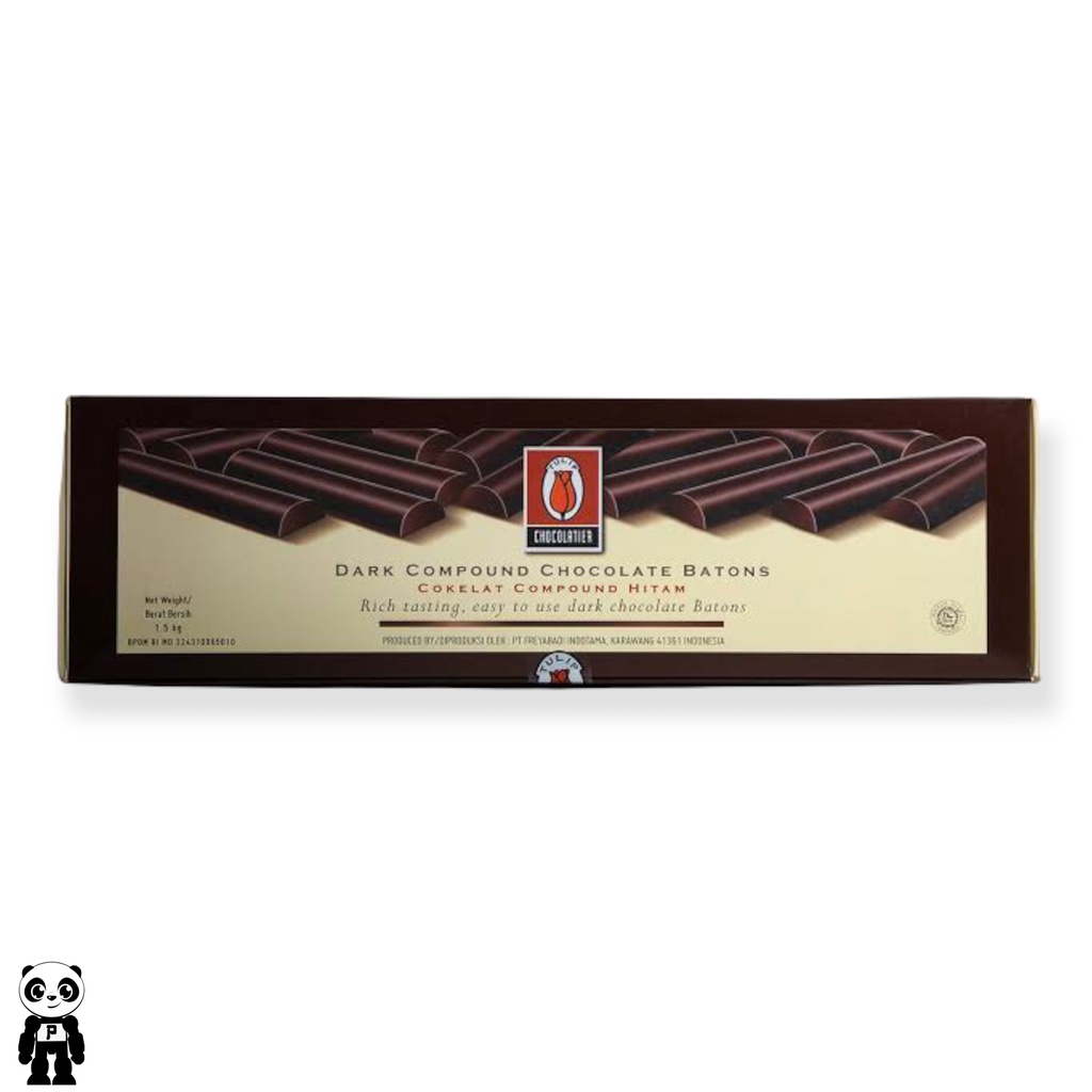 

Tulip Dark Compound Chocolate Batons 1.5Kg Coklat Stik Tulip