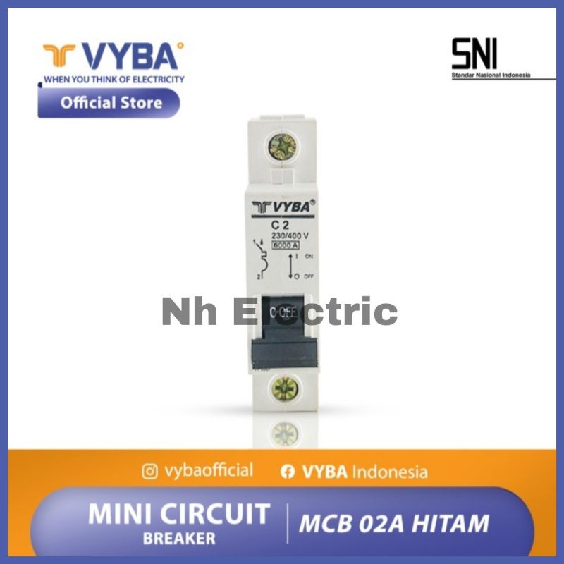 Mcb 2a Vyba - Mcb 2 Ampere Vyba - Mcb 2a 1phase Vyba SNI