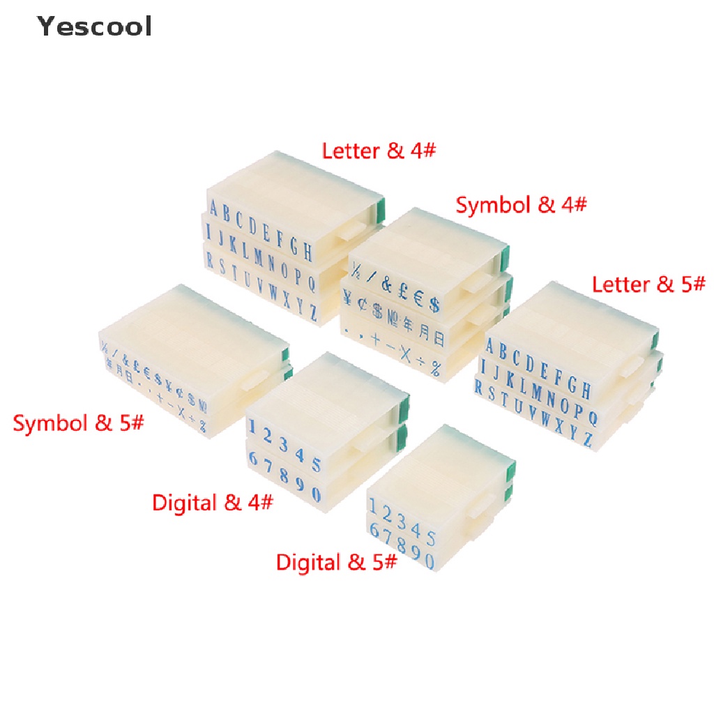 Yes Set Stempelcap Hurufangkasimbol Digital Untuk Dekorasi Album Fotoscrapbook