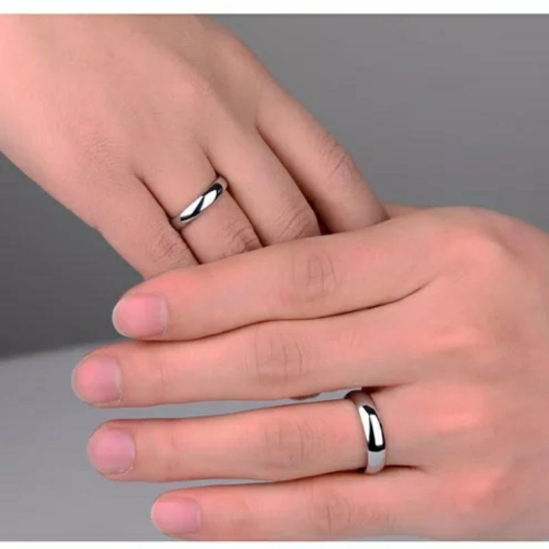 Cincin titanium silver keren dan simple