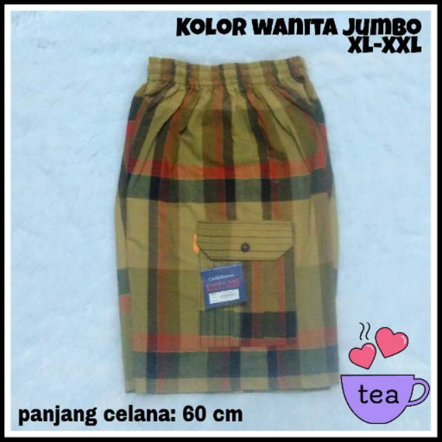 Celana pendek kolor wanita/ pria Jumbo XXL / celana kolor cowok / cewek jumbo