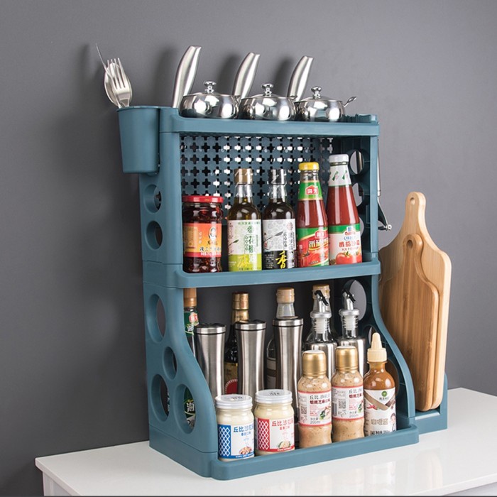 Rak Bumbu Dapur Plastik 3 Susun Gantungan Perlengkapan