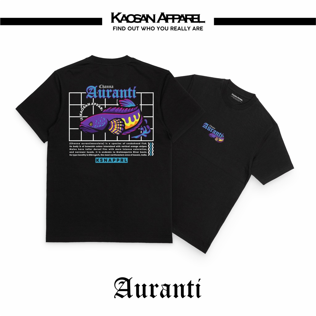 Kaos Chana "Auranti" - Kaos Chana/Kaos Snake Head/Baju Pecinta Ikan Hias Chana/Kaos Ikan Hias/Kaos C