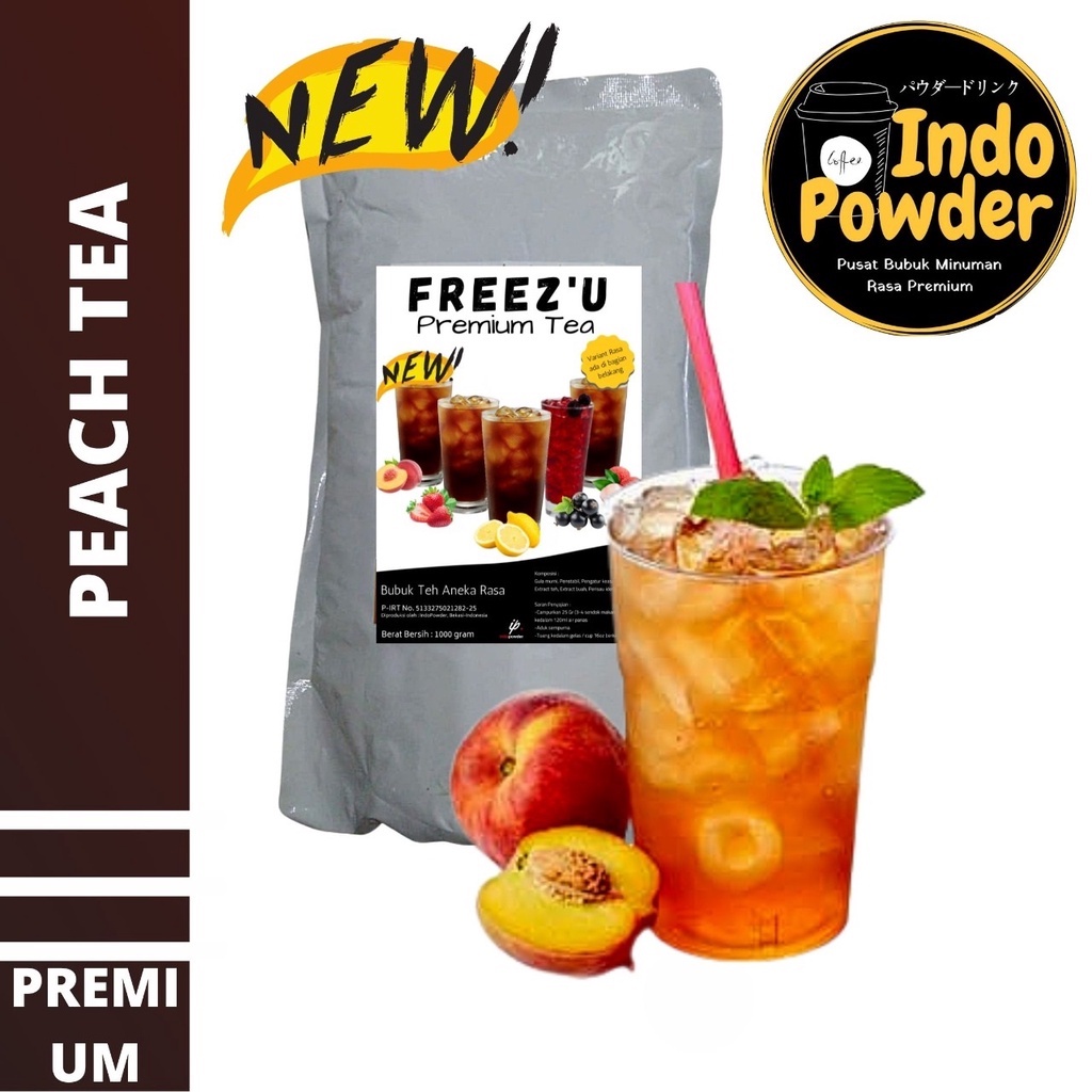 

FREEZ'U PREMUM PEACH TEA 1Kg - Bubuk Minuman PEACH TEA 1Kg - PEACH TEA Bubuk 1Kg - PEACH TEA Powder
