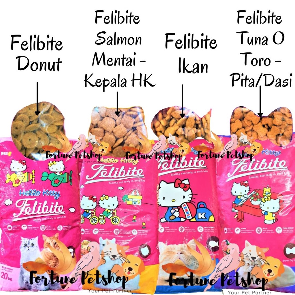 KHUSUS EKSPEDISI - FELIBITE DONUT / IKAN / TUNA (Pita) / Salmon Mentai (Kepala HK) 20KG FRESHPACK Ma