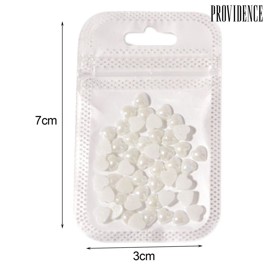 Providence 50Pcs Nail Decor Love Heart Shape Nail Design Ceramic 3D Manicure Sequins for Women