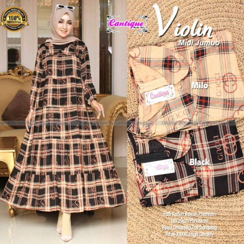 GAMIS VIOLIN MIDI DRESS JUMBO by Cantique