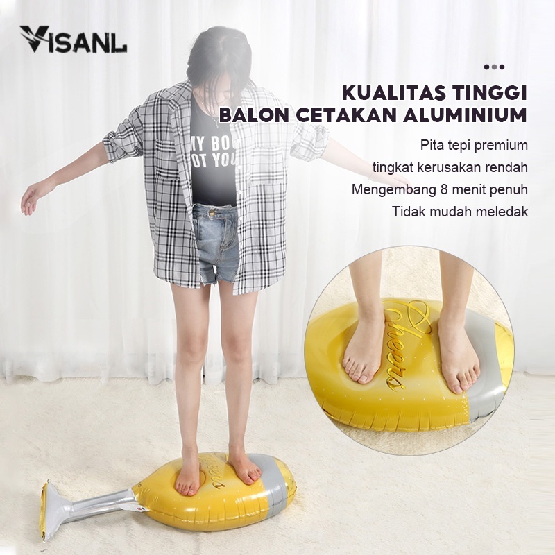 Dekorasi Backdrop Ulangtahun Romantis 3D Balon Foil Happy Birthday Hitam Putih Backdrop