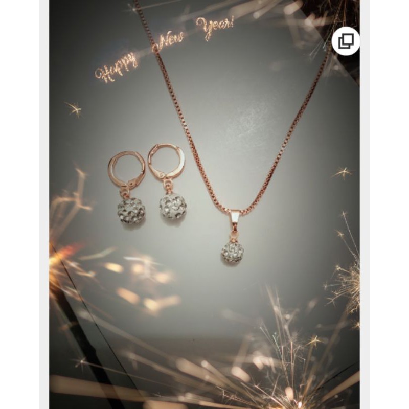 perhiasan xuping set wanita berlapis emas sac55.