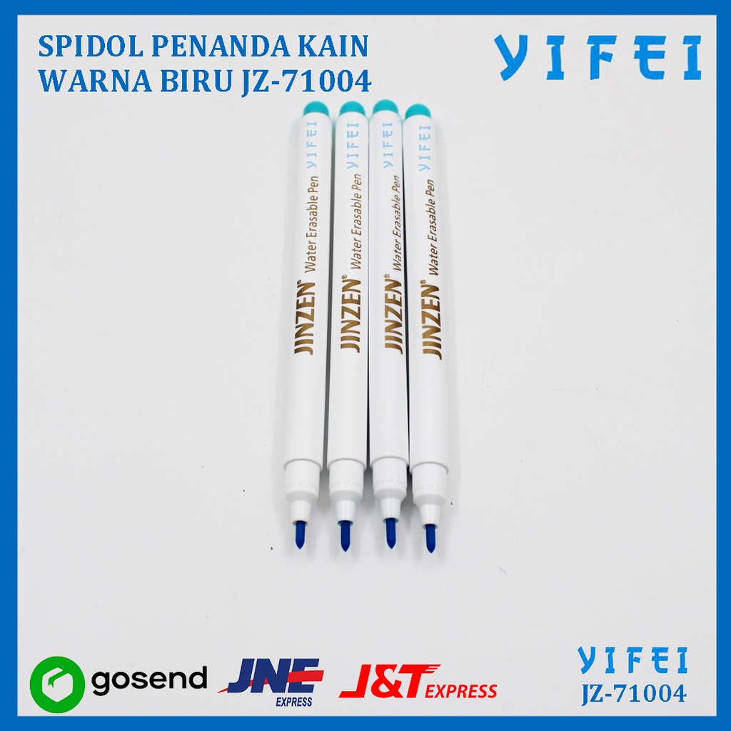 SPIDOL PENANDA KAIN / WATER ERASABLE PEN WARNA BIRU YIFEI-71004