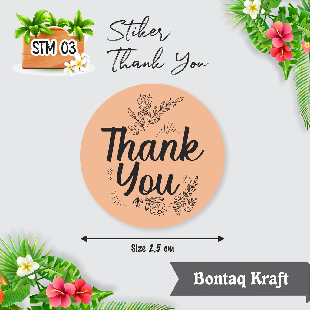 

STIKER THANK YOU MINI KRAFT STM 03