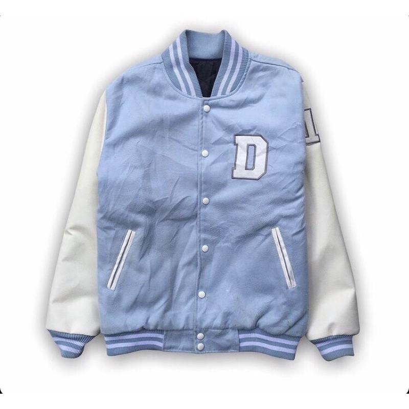Jaket Varsity University Baby Blue  [SECOND]