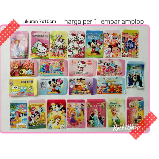 

Amplop lebaran karakter ukuran kecil