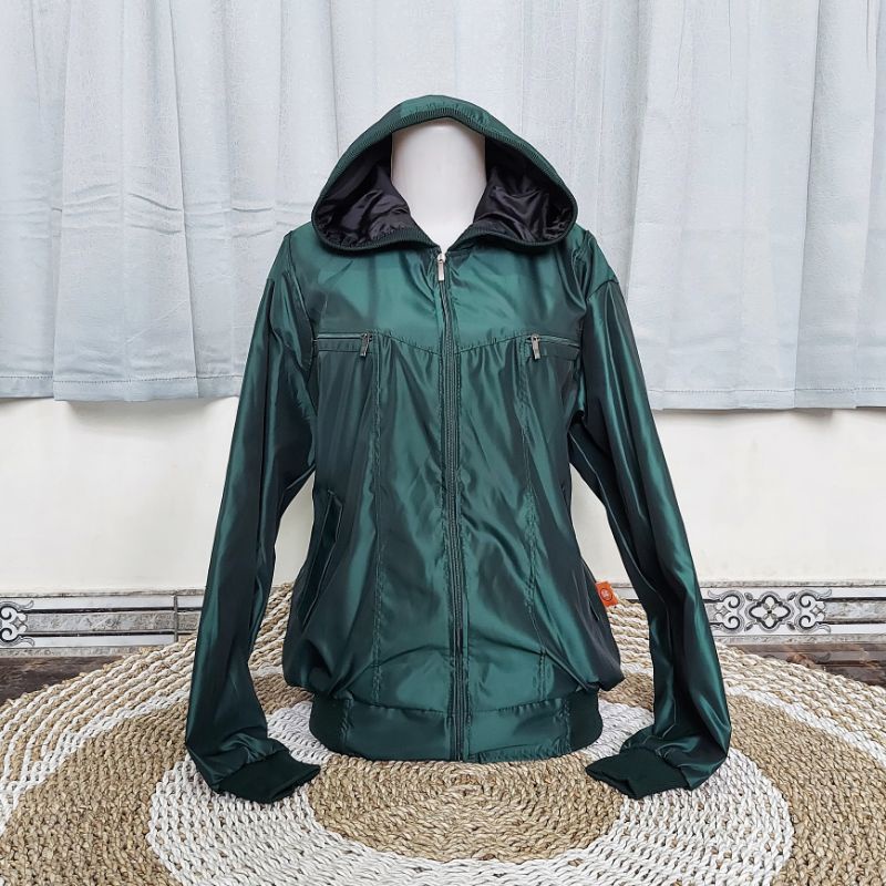 Jaket parasut WATERPROOF JUMBO(5L=XXXL)/ld 120 cm-Emerald