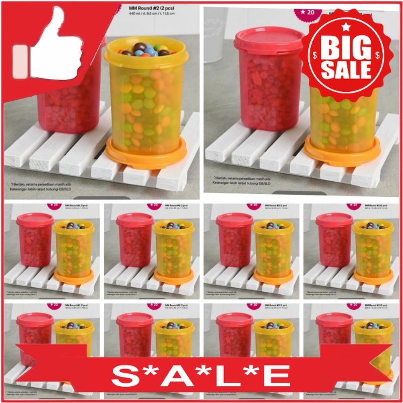 Tupperware Paket hemat MM Round#2 10set Tupperware Original