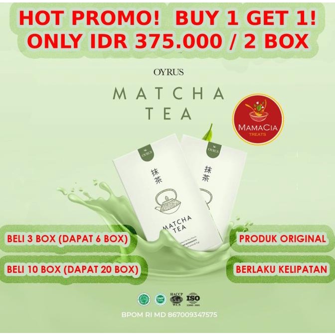 

[COD] Oyrus Matcha Tea Premium (Detox and Slimming Tea) [COD]