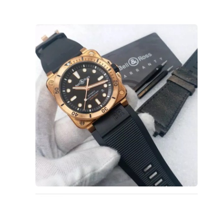 Jam Tangan Bell & Ross BR 03 92 Black Browngold Swiss Eta