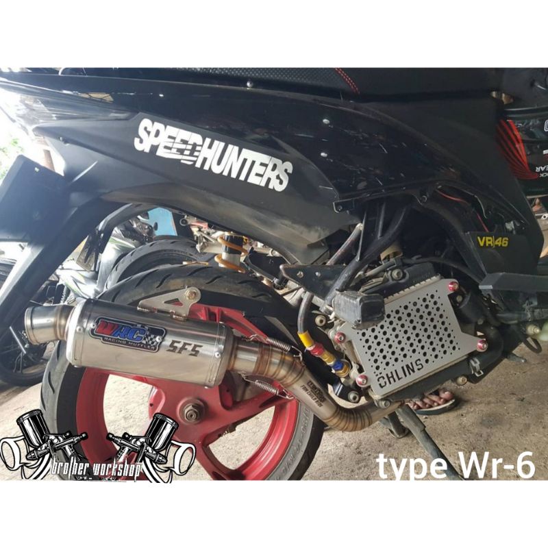 Knalpot WRC type wr-06 Trioval oval xeonGt xeonRC aerox125